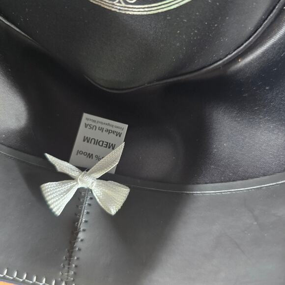 Stetson Night Sky Fedora Navy Star Cutouts Wide Brim Feather Seeker Collection